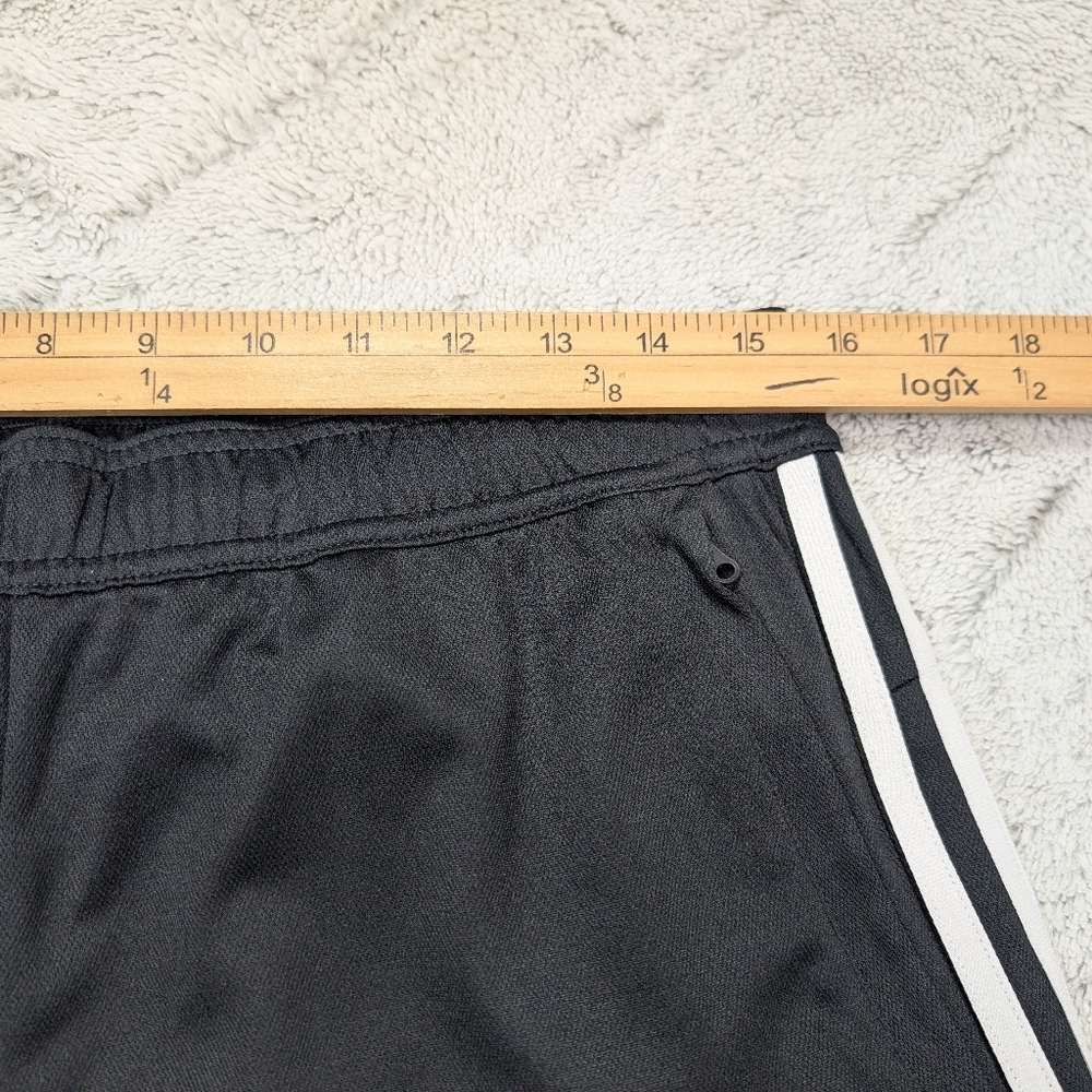 Adidas Shorts Mens L Black White Train Essentials Pique 3 Stripes Training - Picture 5 of 8